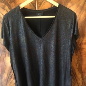 MOSSIMO oil slick glitter t-shirt, hi-low